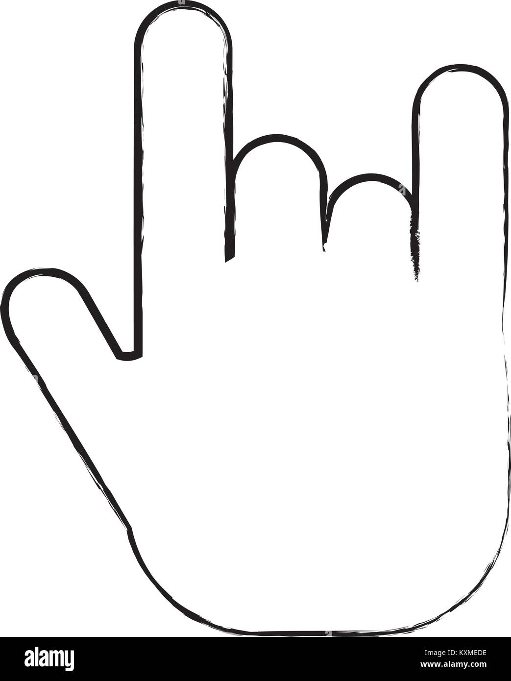 Rock Hand Symbol Stock Vector Image & Art - Alamy