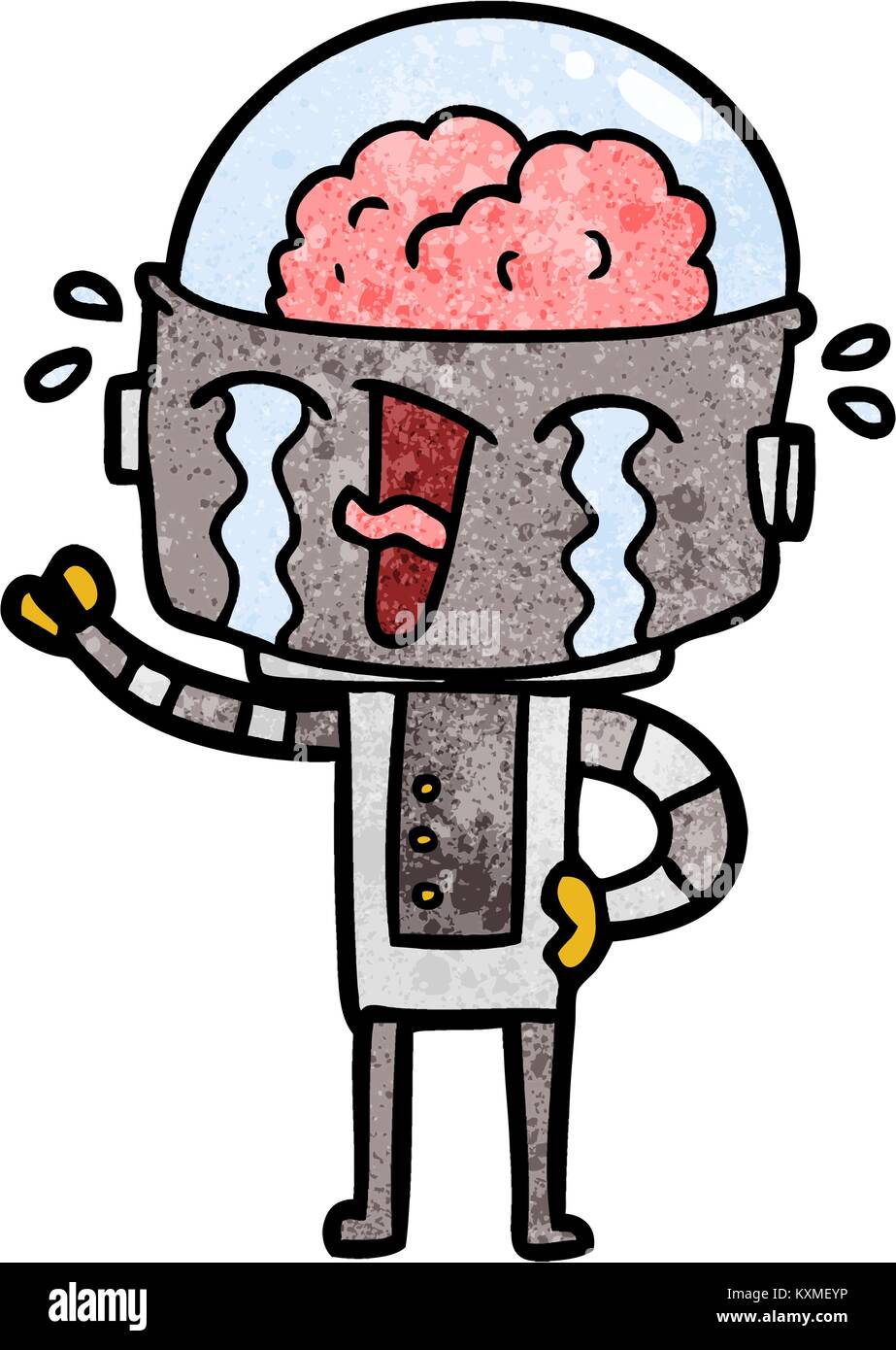 cartoon crying robot Stock Vector Image & Art - Alamy