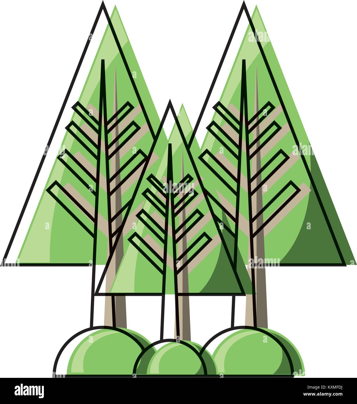 pine trees icon Stock Vector Image & Art - Alamy