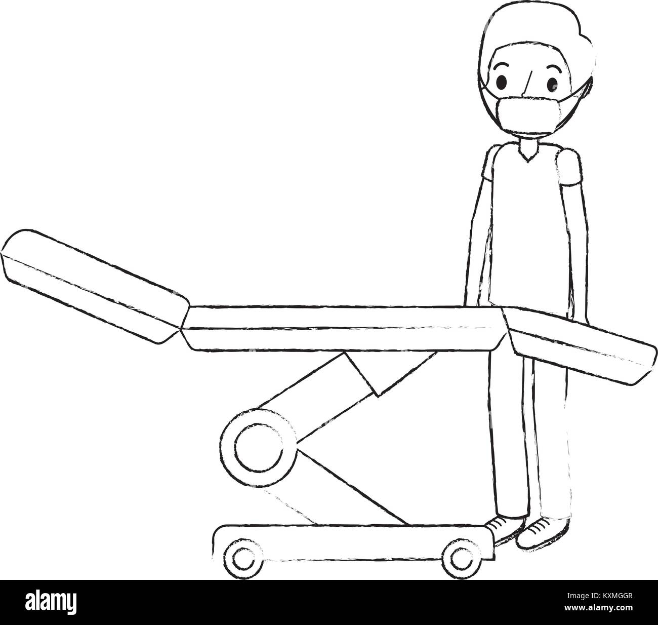 dental stretcher with professional medical Stock Vector Image & Art Alamy