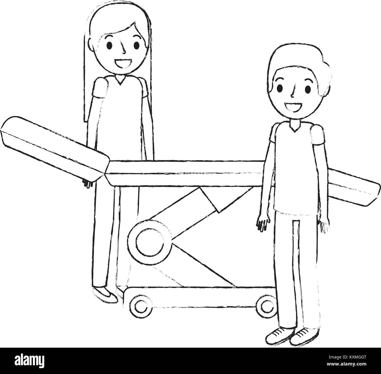 dental stretcher with professional medical Stock Vector Image & Art Alamy