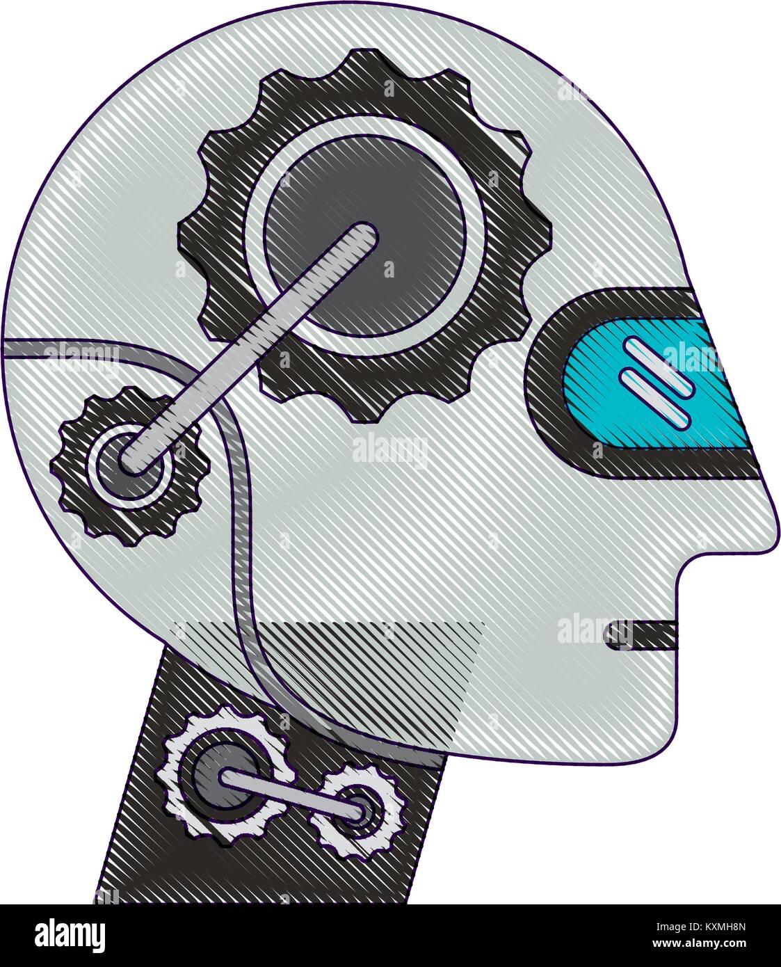 humanoid robot profile icon Stock Vector Image & Art - Alamy