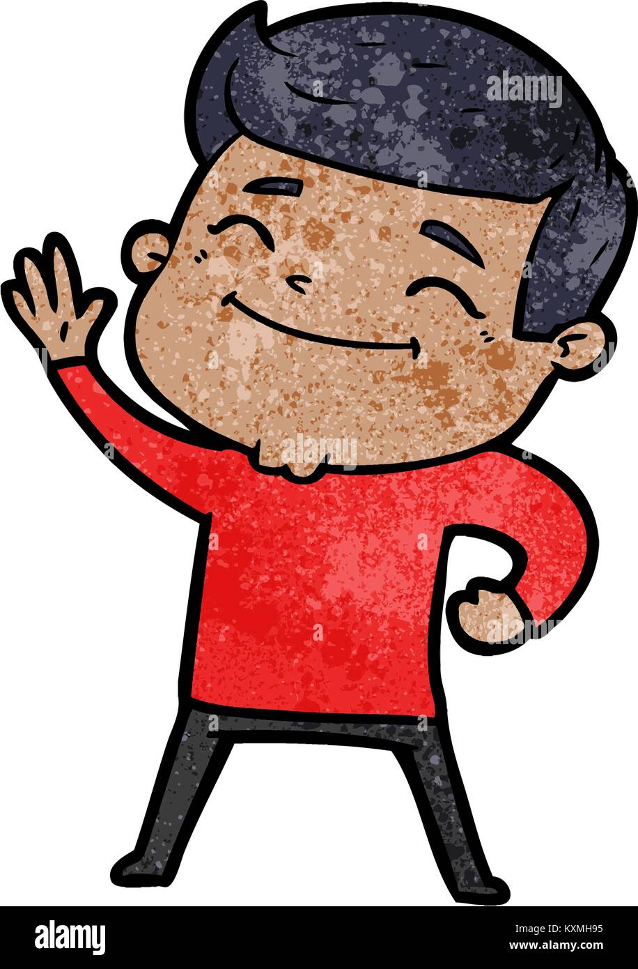 happy cartoon man Stock Vector Image & Art - Alamy