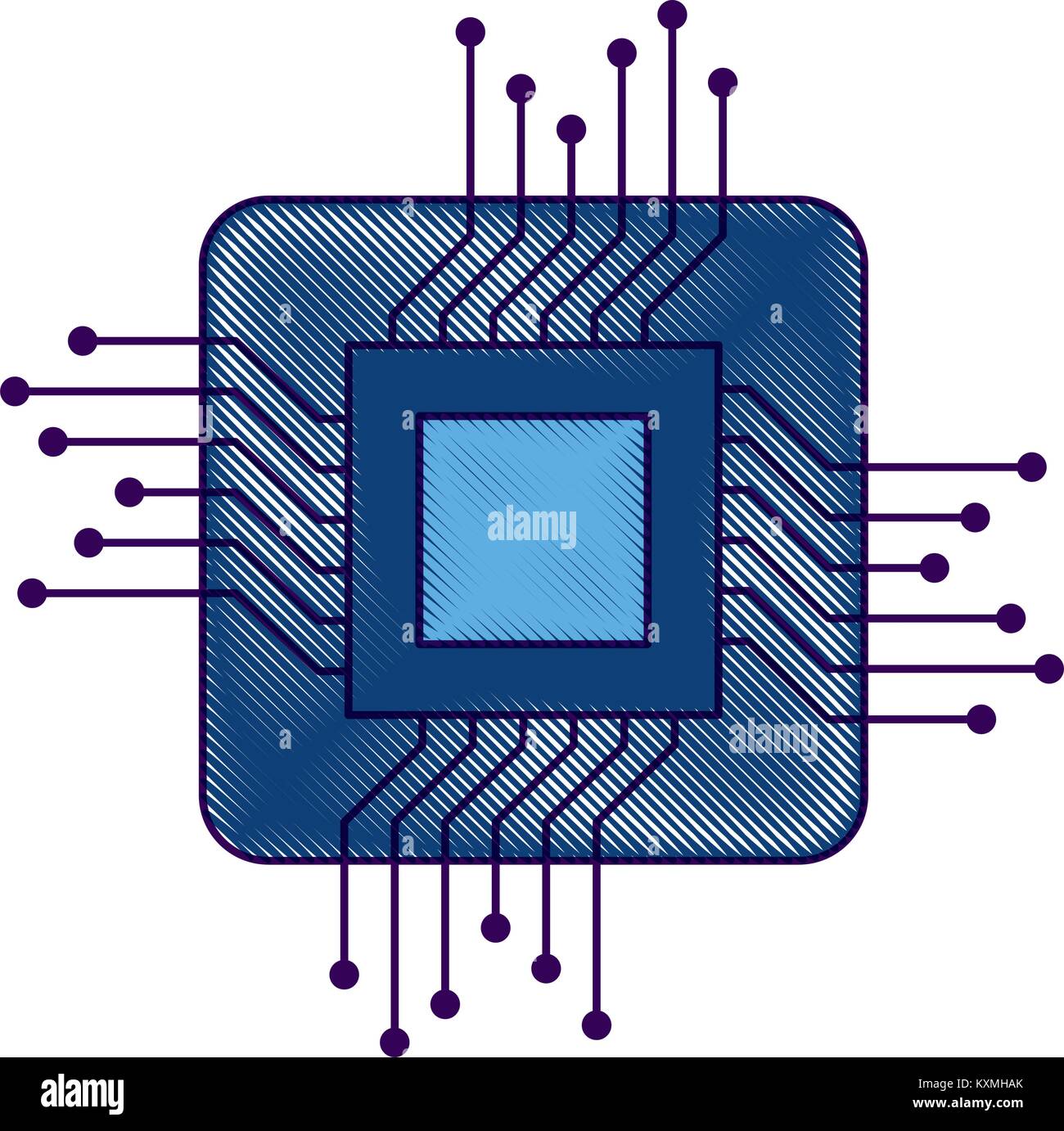 processor circuit isolated icon Stock Vector Image & Art - Alamy