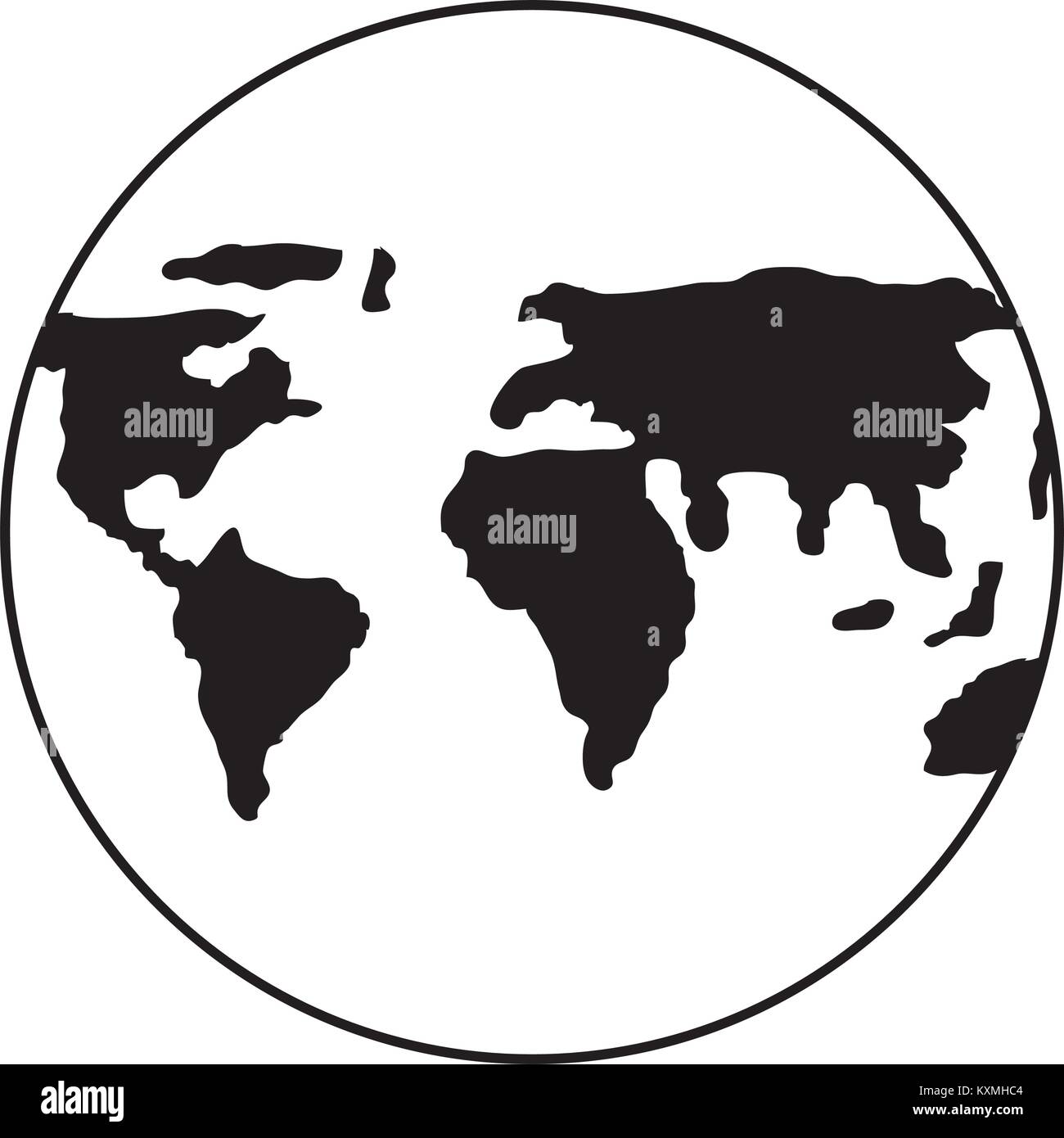 world map sphere icon Stock Vector Image & Art - Alamy