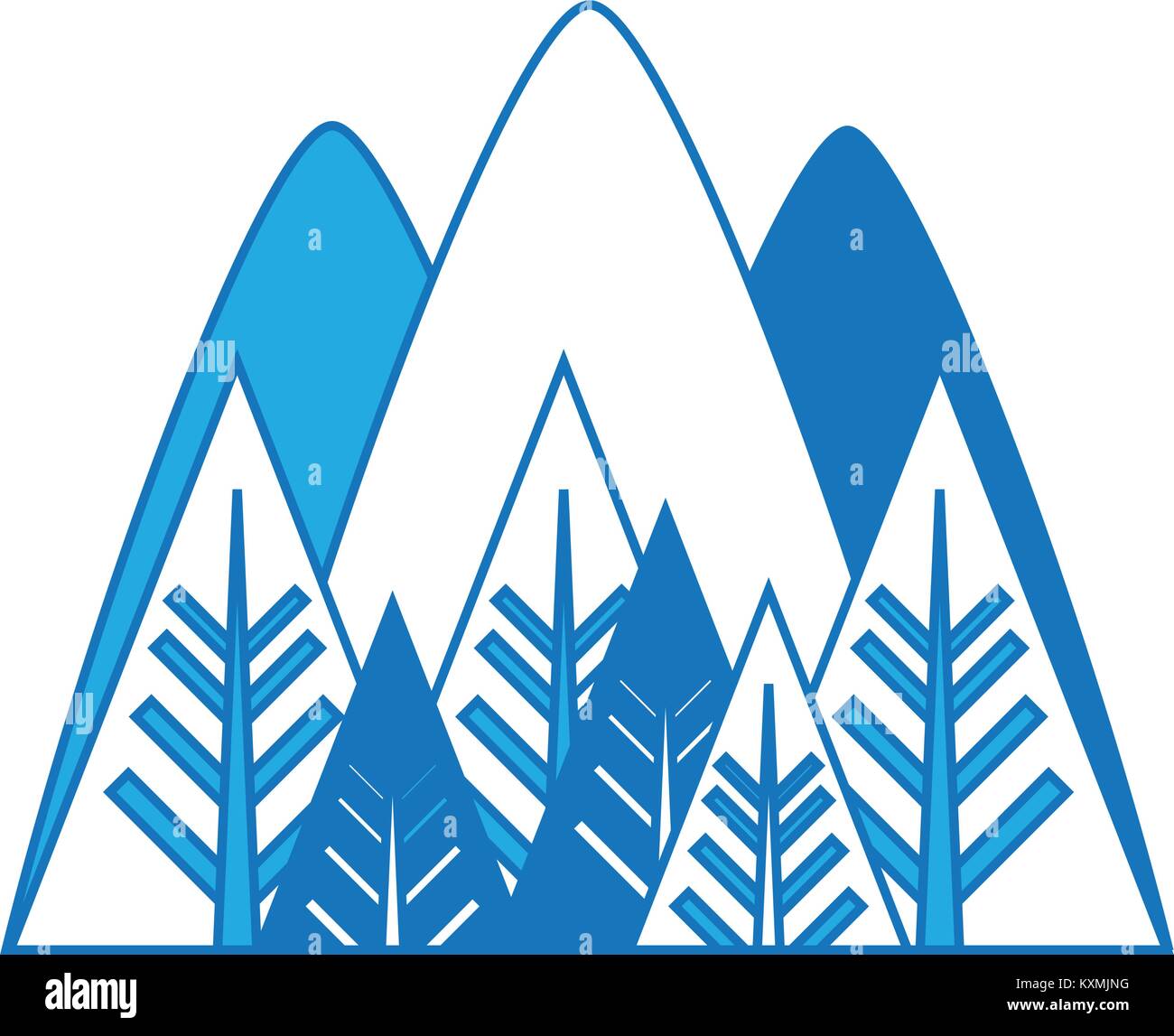mountains and forest icon Stock Vector Image & Art - Alamy