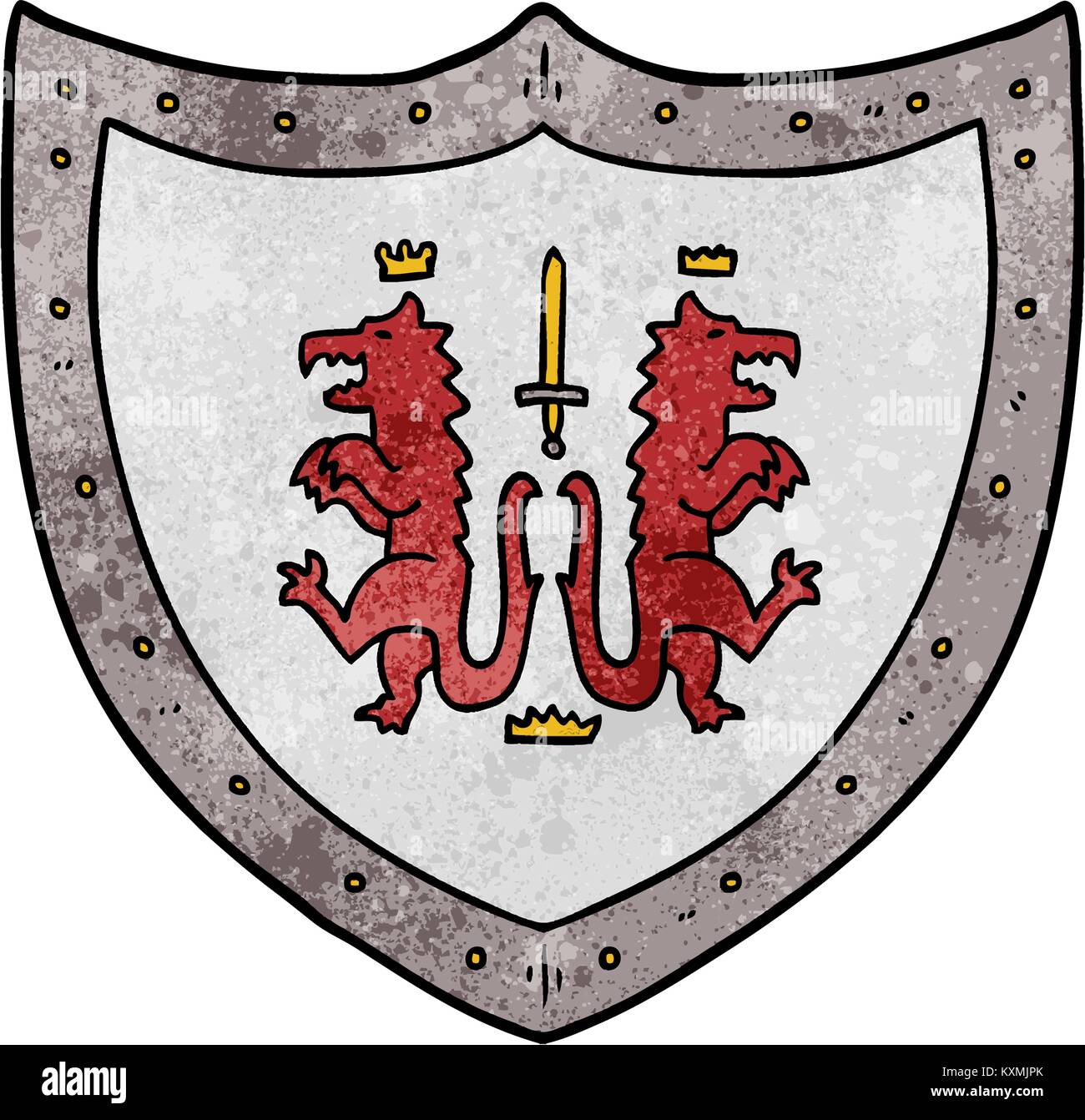 cartoon heraldic shield Stock Vector Image & Art - Alamy