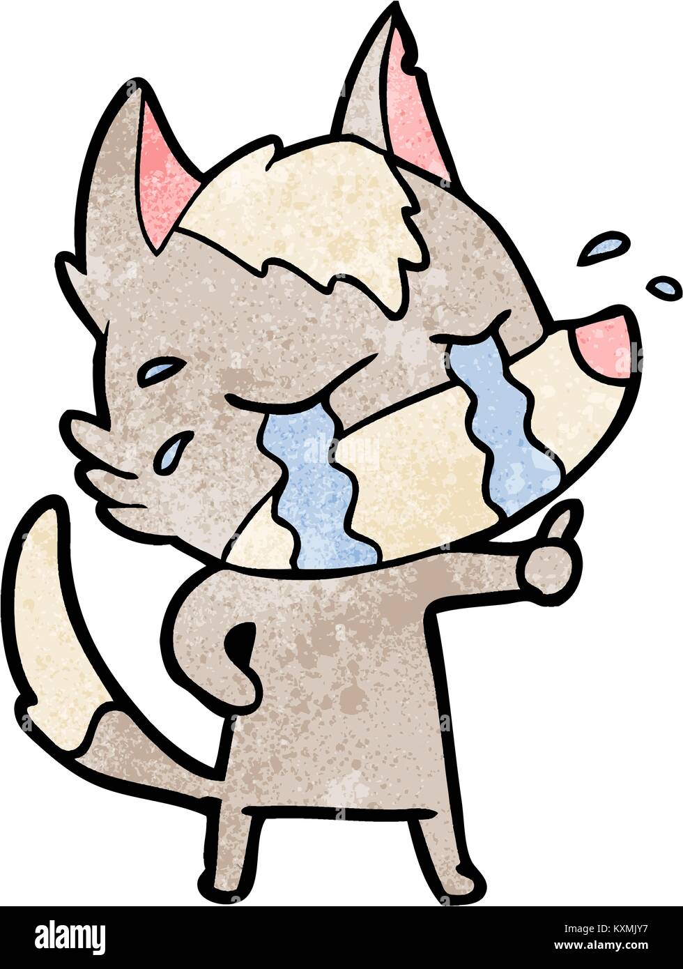 cartoon crying wolf Stock Vector Image & Art Alamy