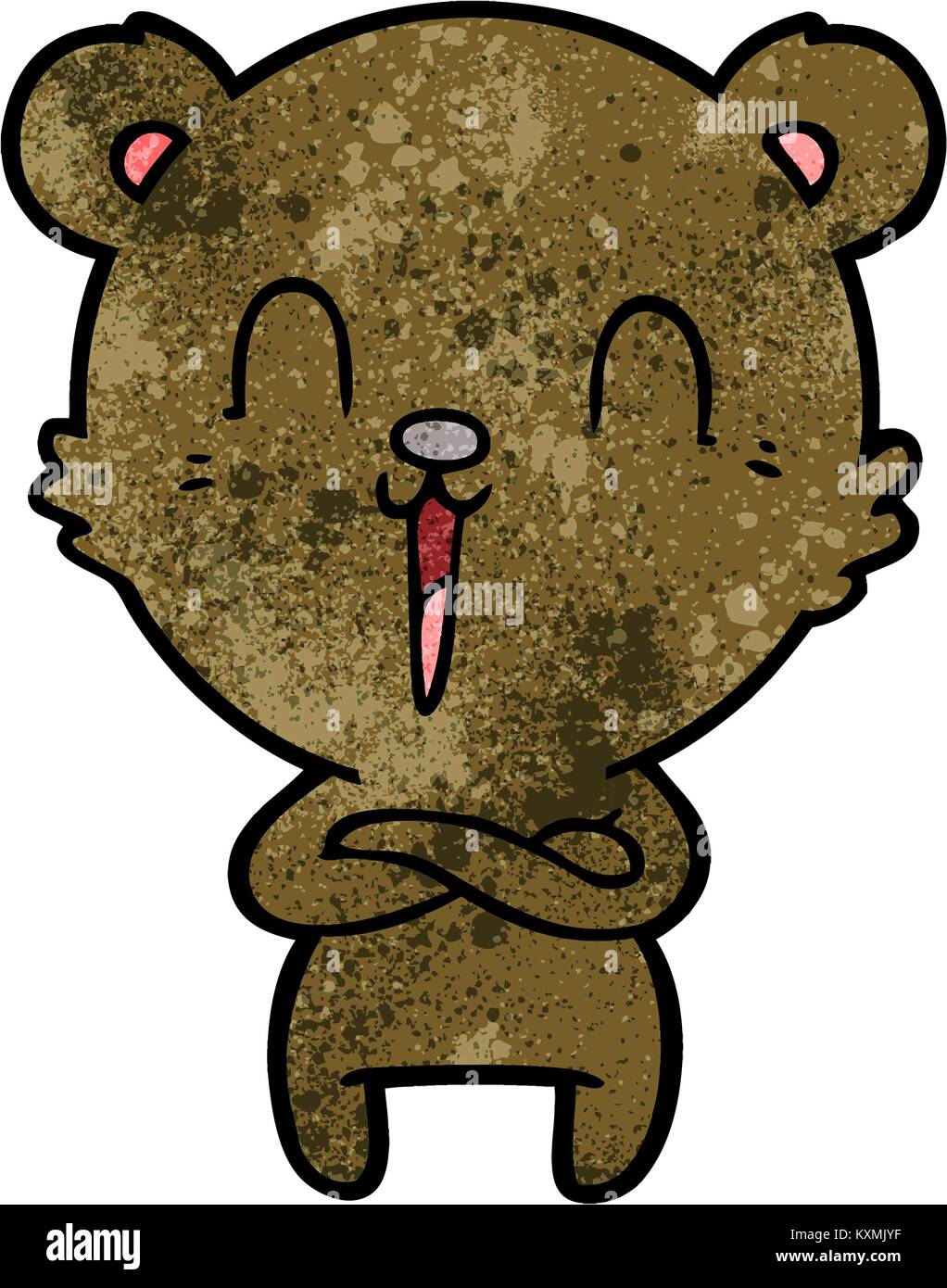 happy cartoon bear Stock Vector Image & Art - Alamy