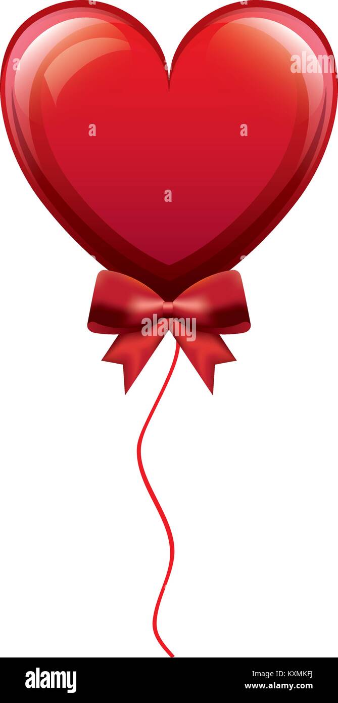 balloon air with heart shape Stock Vector Image & Art - Alamy