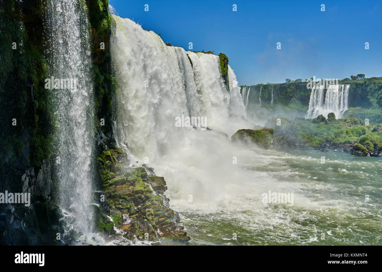 Iguazu waterfalls,Foz de Iguassu,Parana,Brazil,South America Stock Photo