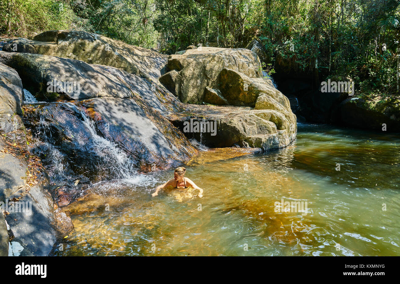 Mature woman in swimming pool hi-res stock photography and images - Alamy