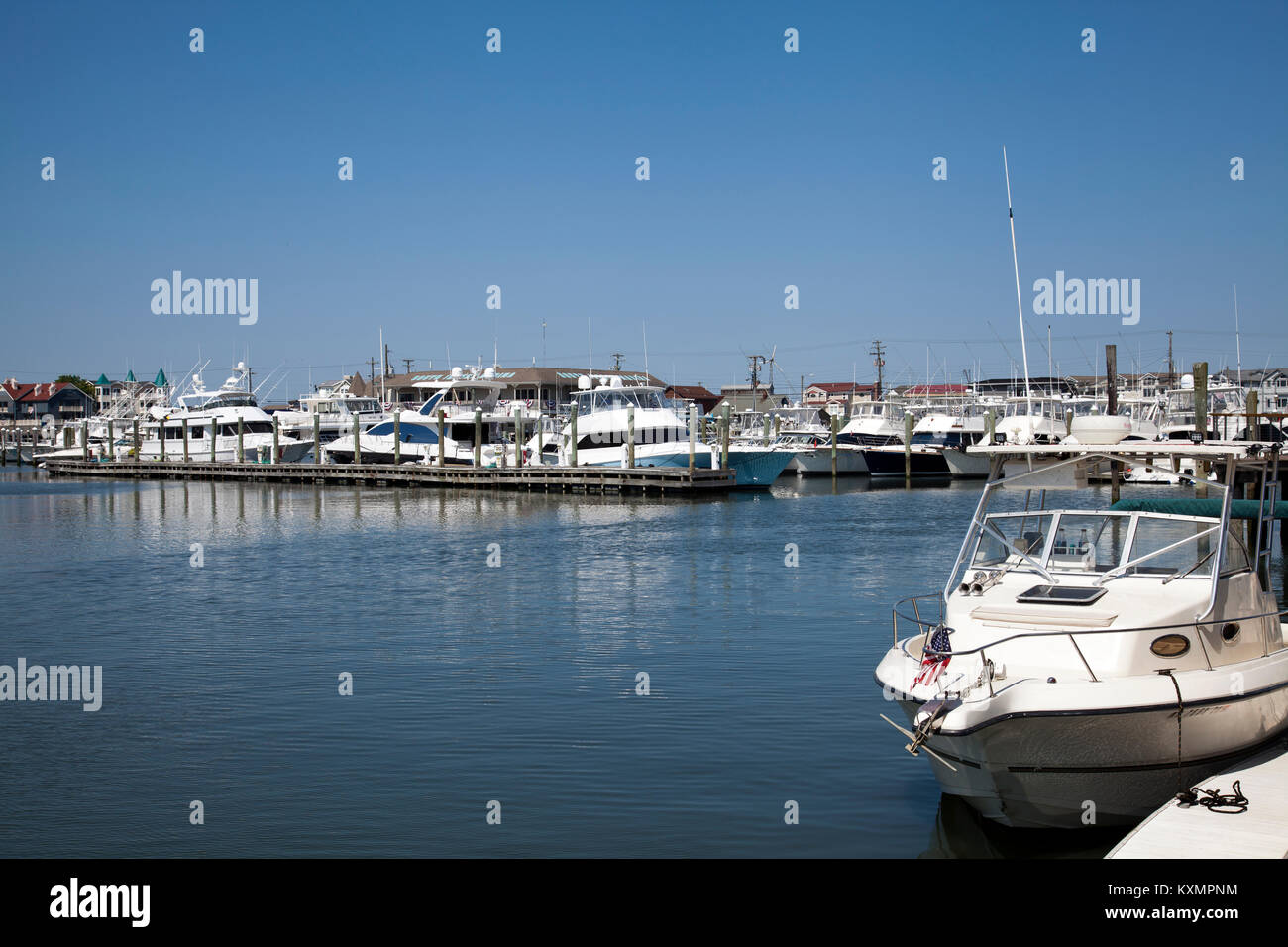 Cape May Harborfront alongside Lobster House in New Jersey - USA Stock Photo