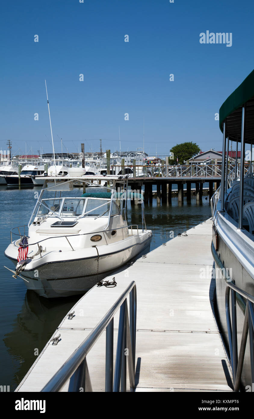 Cape May Harborfront alongside Lobster House in New Jersey - USA Stock Photo