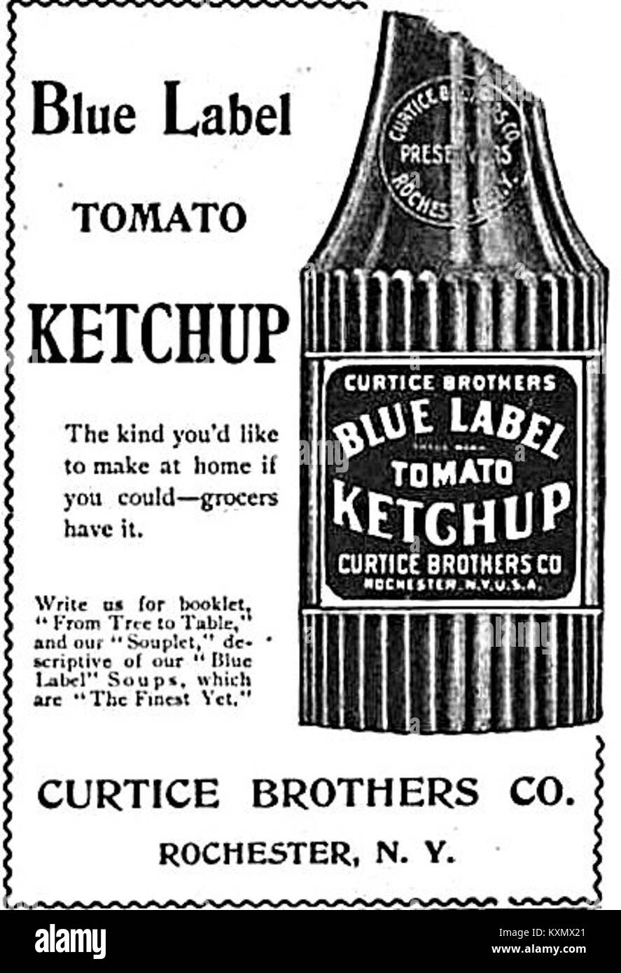 Blue Label Ketchup, 1898 Stock Photo Alamy