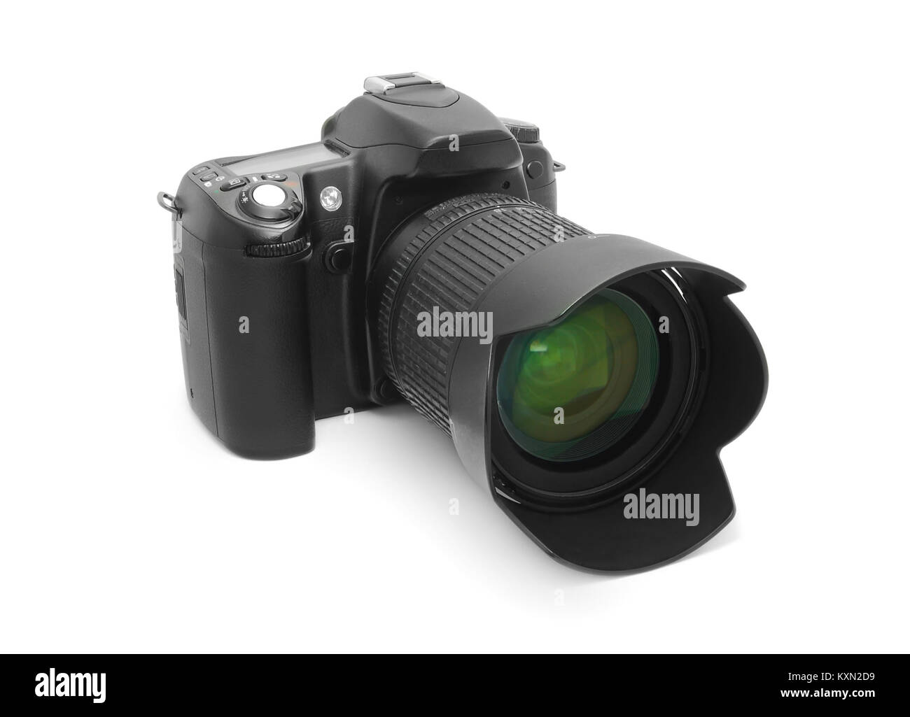 Dslr photo camera and wide angle lens studio isolated Stock Photo Alamy