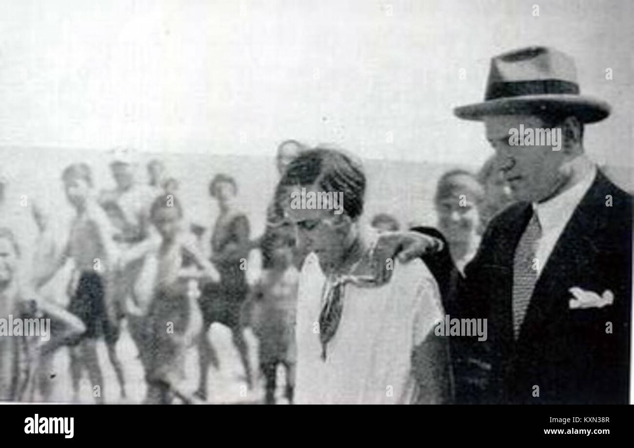 Benito e Edda Mussolini, Cattolica 1925 Stock Photo