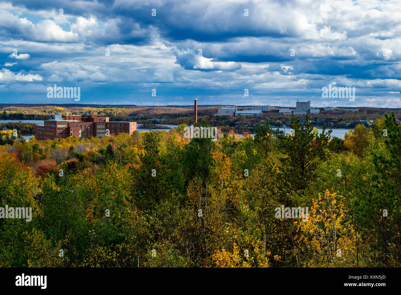 One of the many beautiful vistas in the Sudbury region Stock Photo