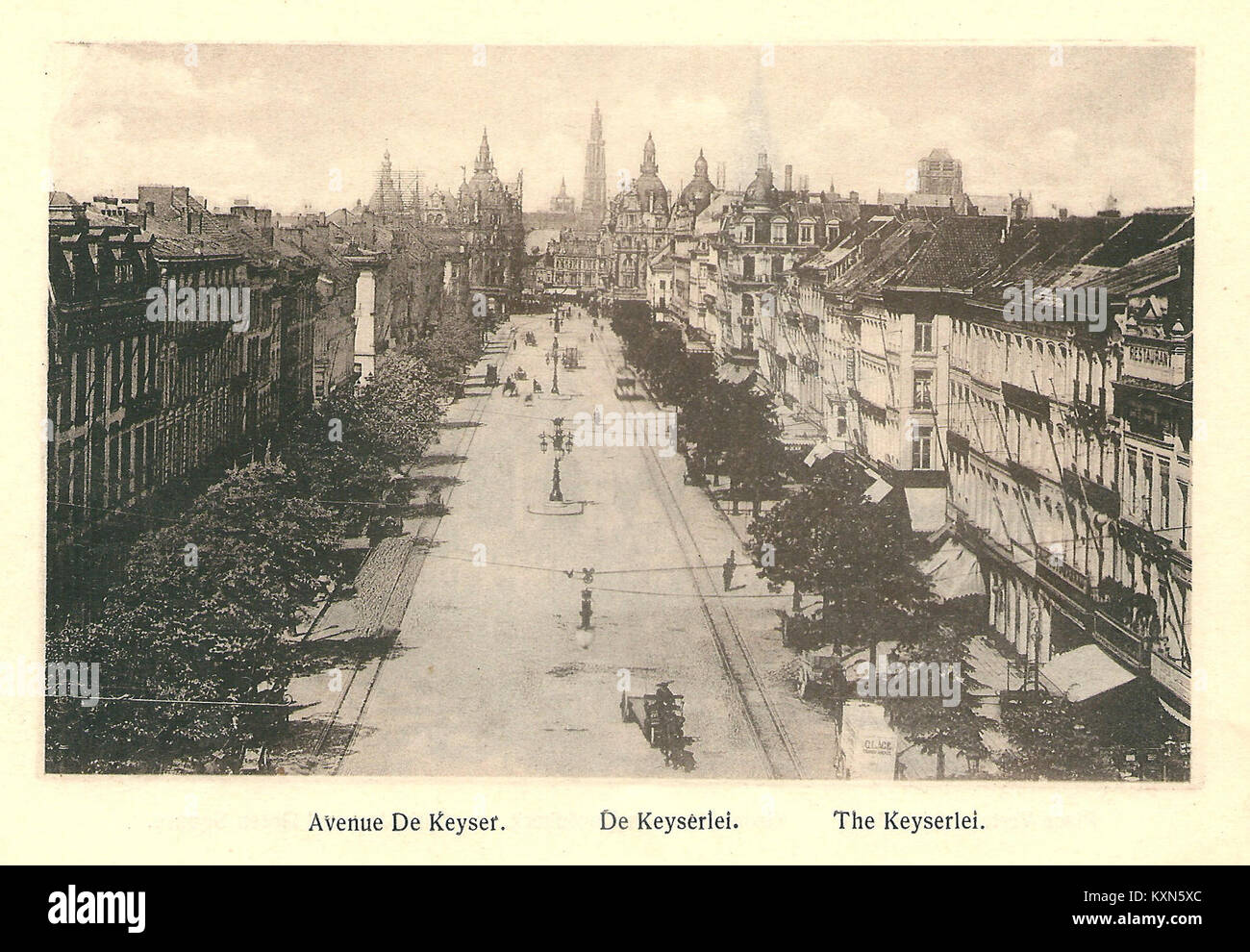 The 1920 photograph from Anvers, Belgium, shows the architectural works ...