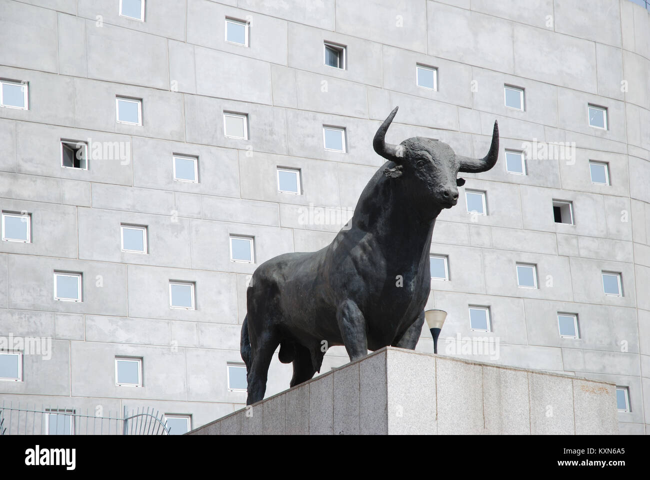 Bull sculpture. Vista Alegre Palace, Madrid, Spain. Stock Photo