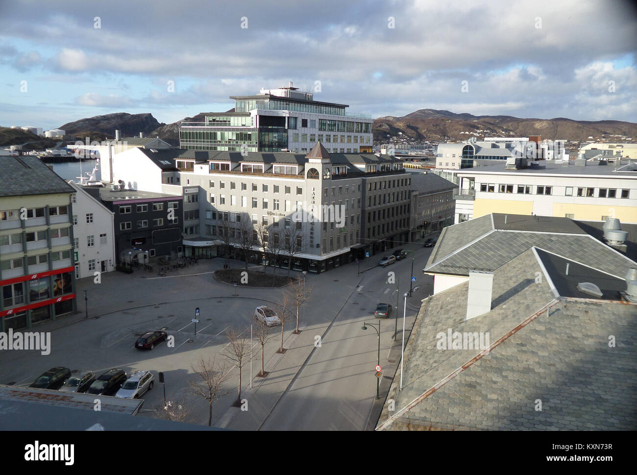 A photograph of Bodø city center in Norway, taken in 2014. The image ...