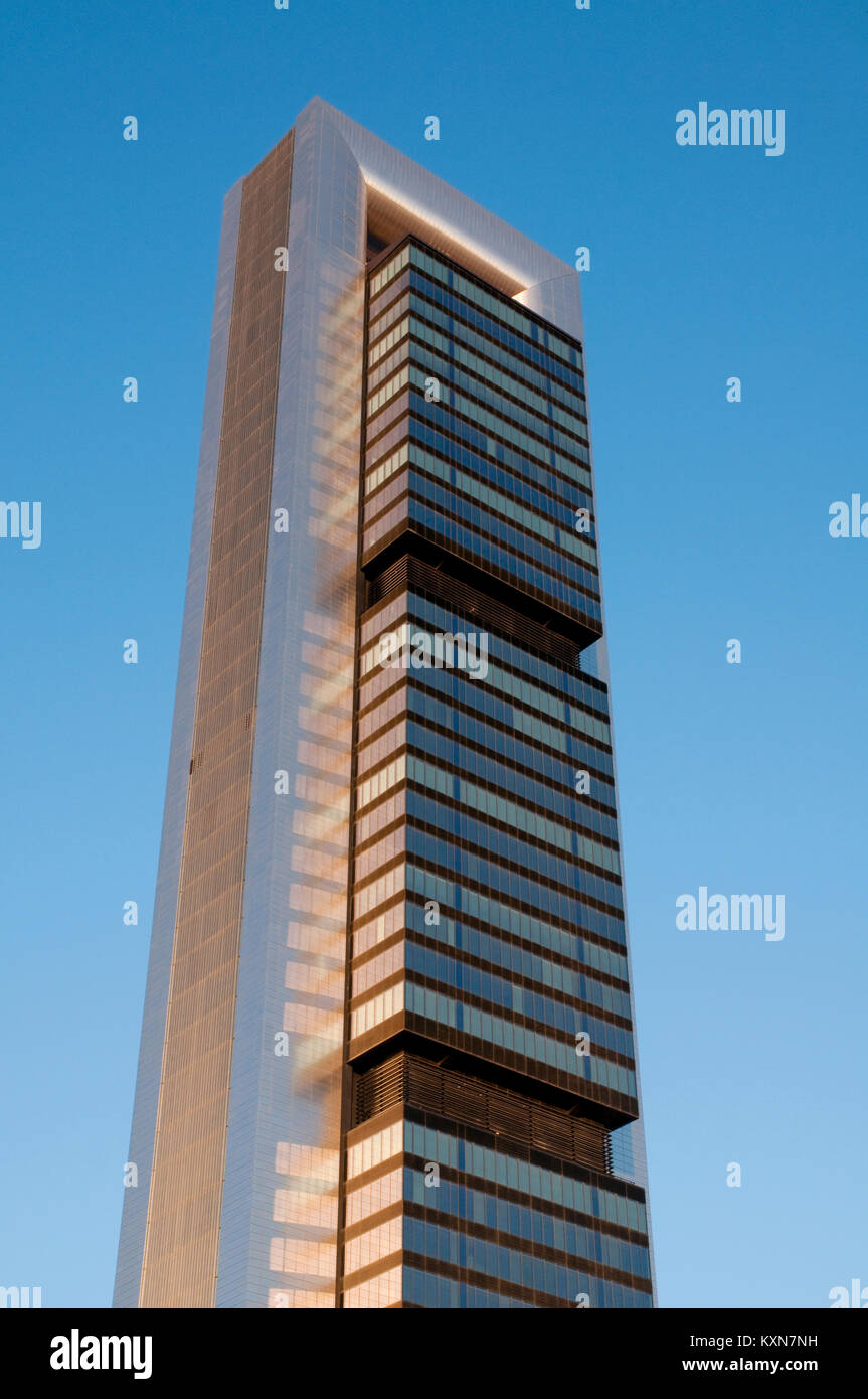 Repsol Tower by Norman Foster. Cuatro Torres Business Area, Madrid, Spain. Stock Photo