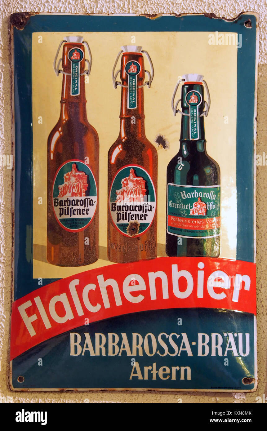 Enamel Beer Advertising Sign High Resolution Stock Photography and ...