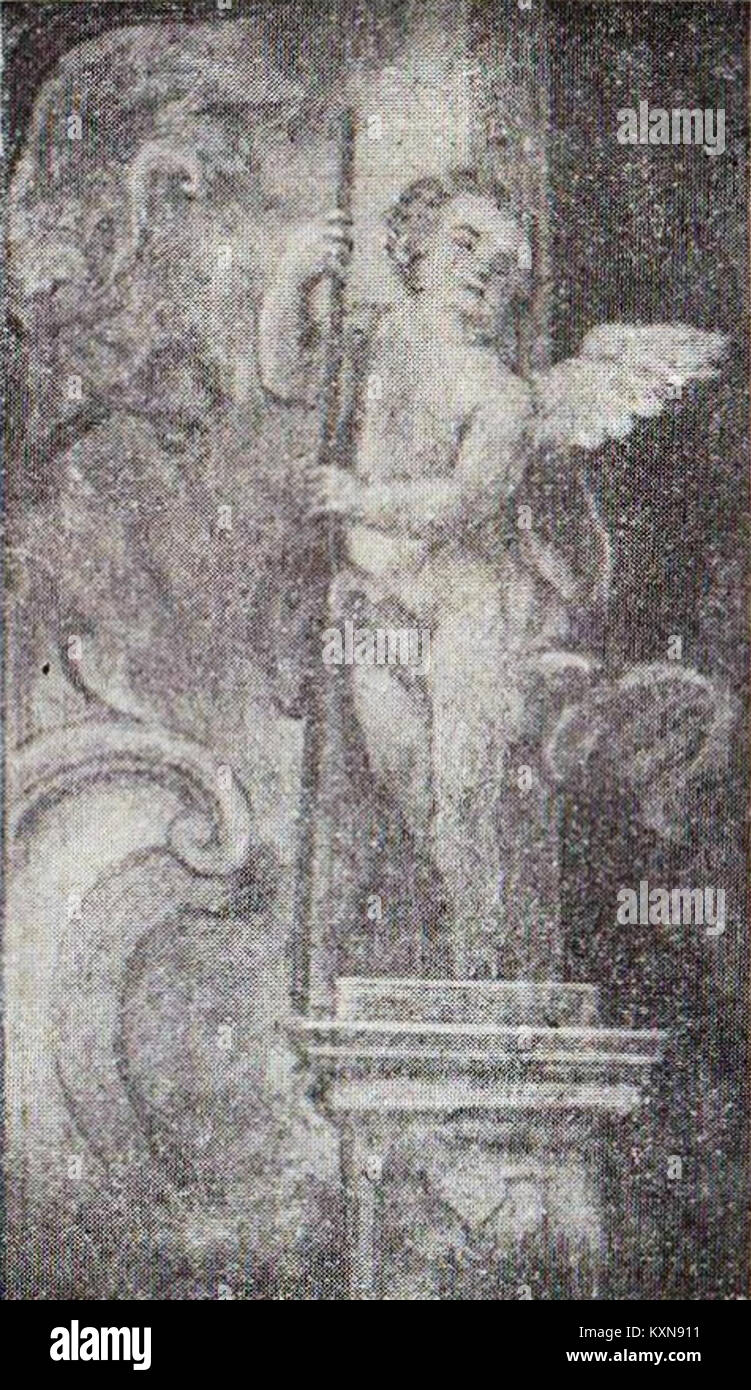 Angelo piangente con i simboli della Passione by Biagio Bellotti in Buon Gesù 2 Stock Photo