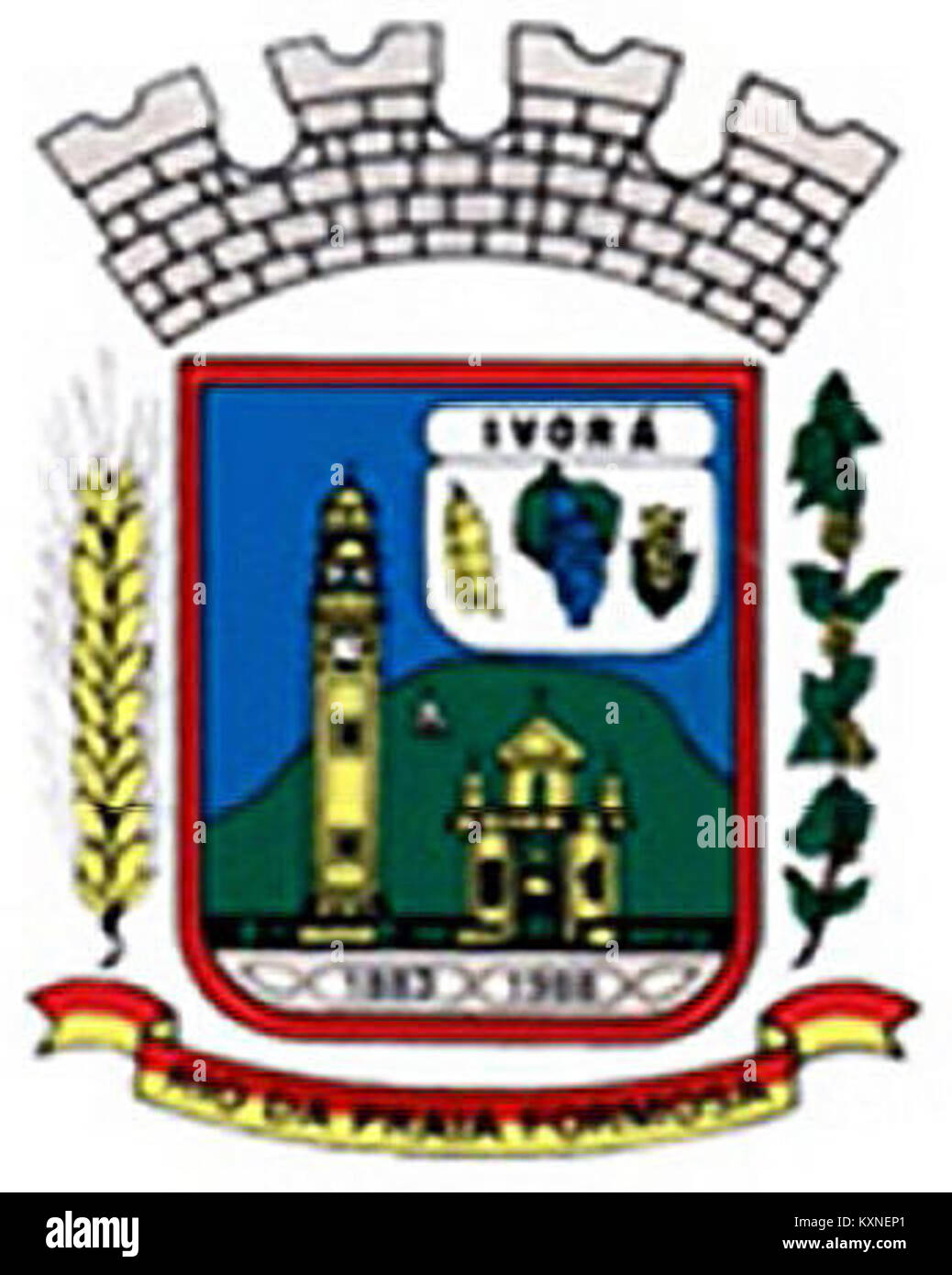Coat of arms of Ivorá, Brazil, depicting the municipal emblem that ...