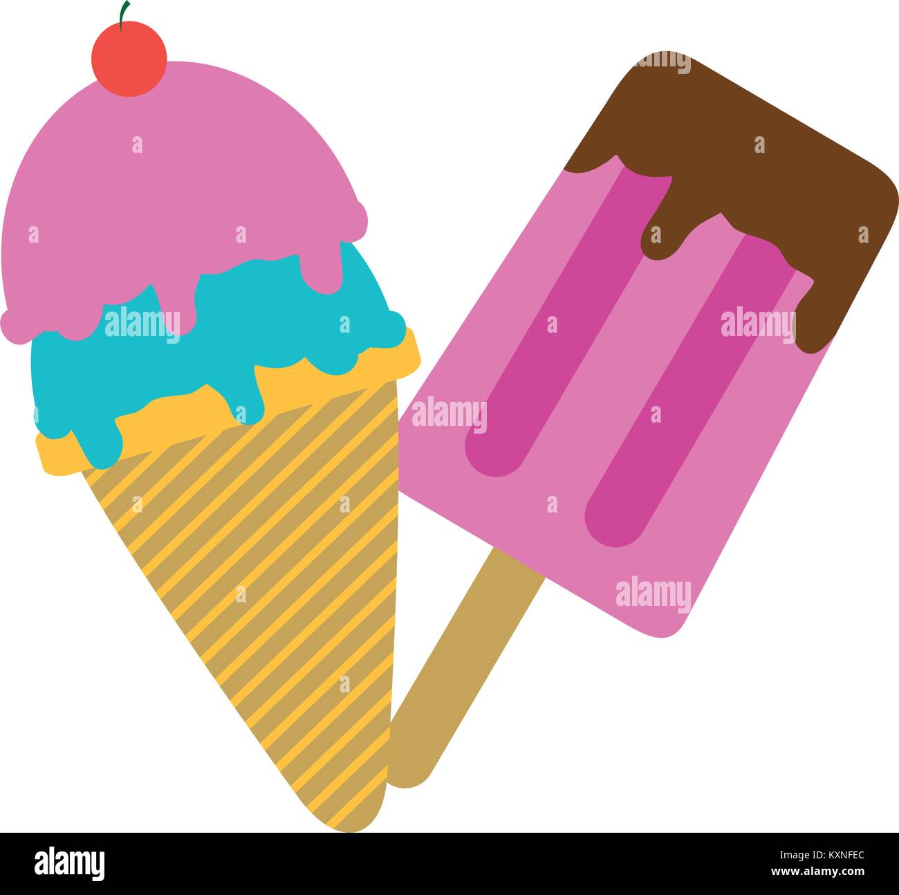 Isolated ice cream design Stock Vector Image & Art - Alamy