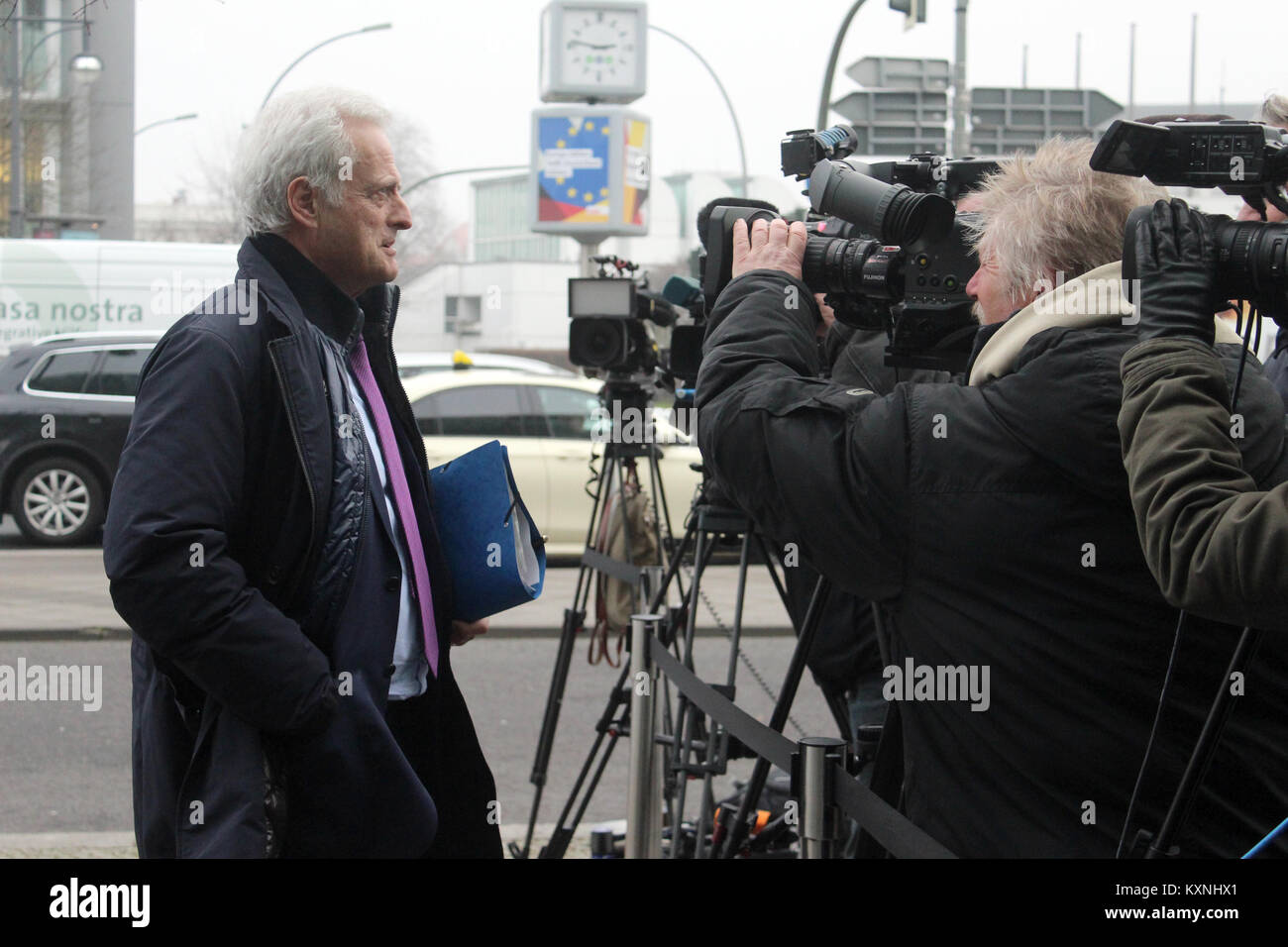 Berlin, Germany. January 10th, 2018. “Exploratory talk”, Sondierungsgespräch, Featuring: Peter Ramsauer, Where: Berlin /Germany, “Credit: Tahsin Ocak/Alamy Live News Stock Photo