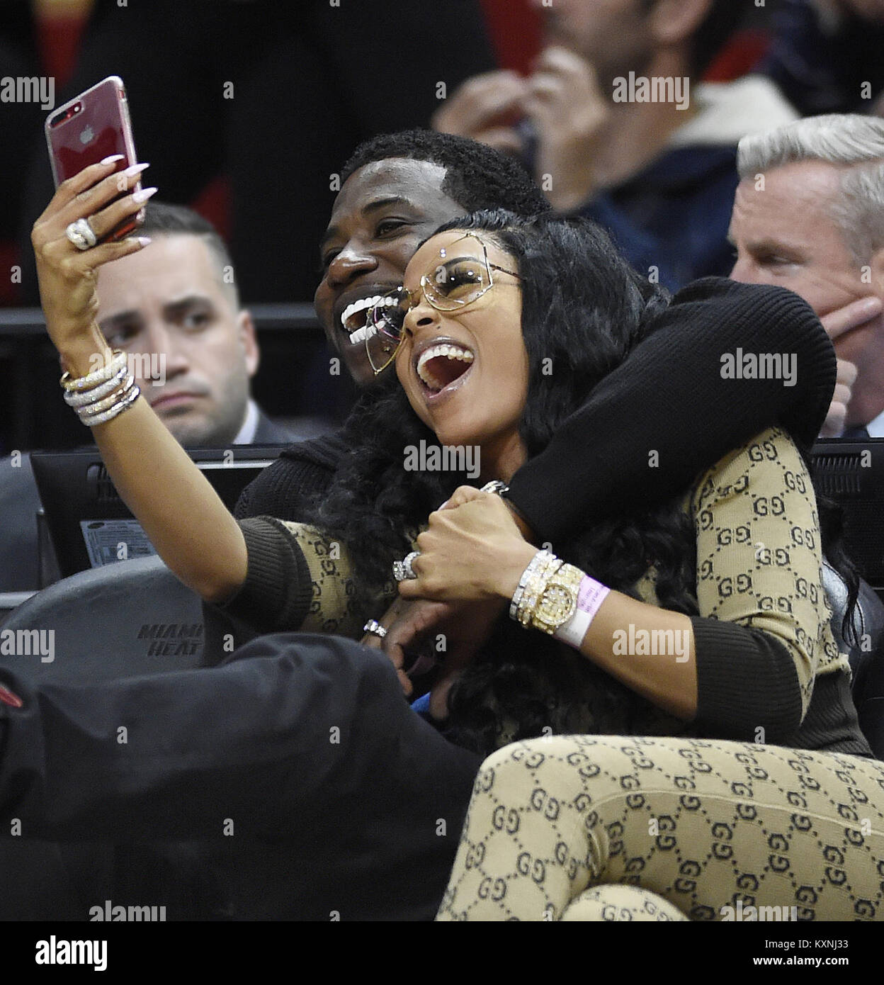 Gucci Mane and Keyshia Ka'oir Continue Their Courtside Hot Streak