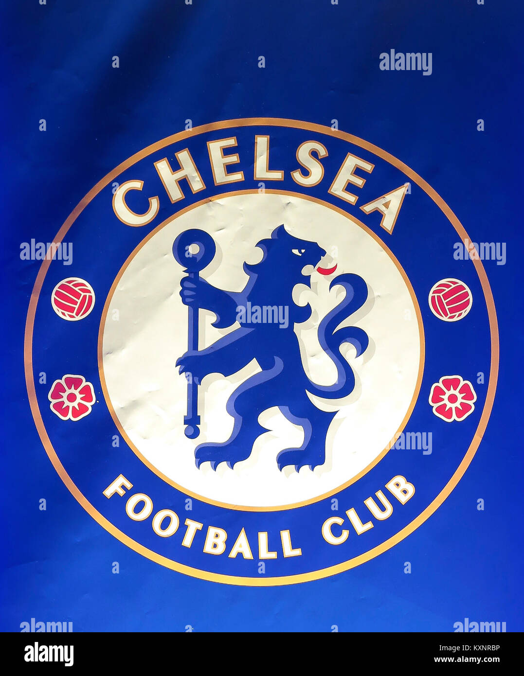 Chelsea, London, UK. 10th Jan, 2018. Chelsea FC logo on display ...