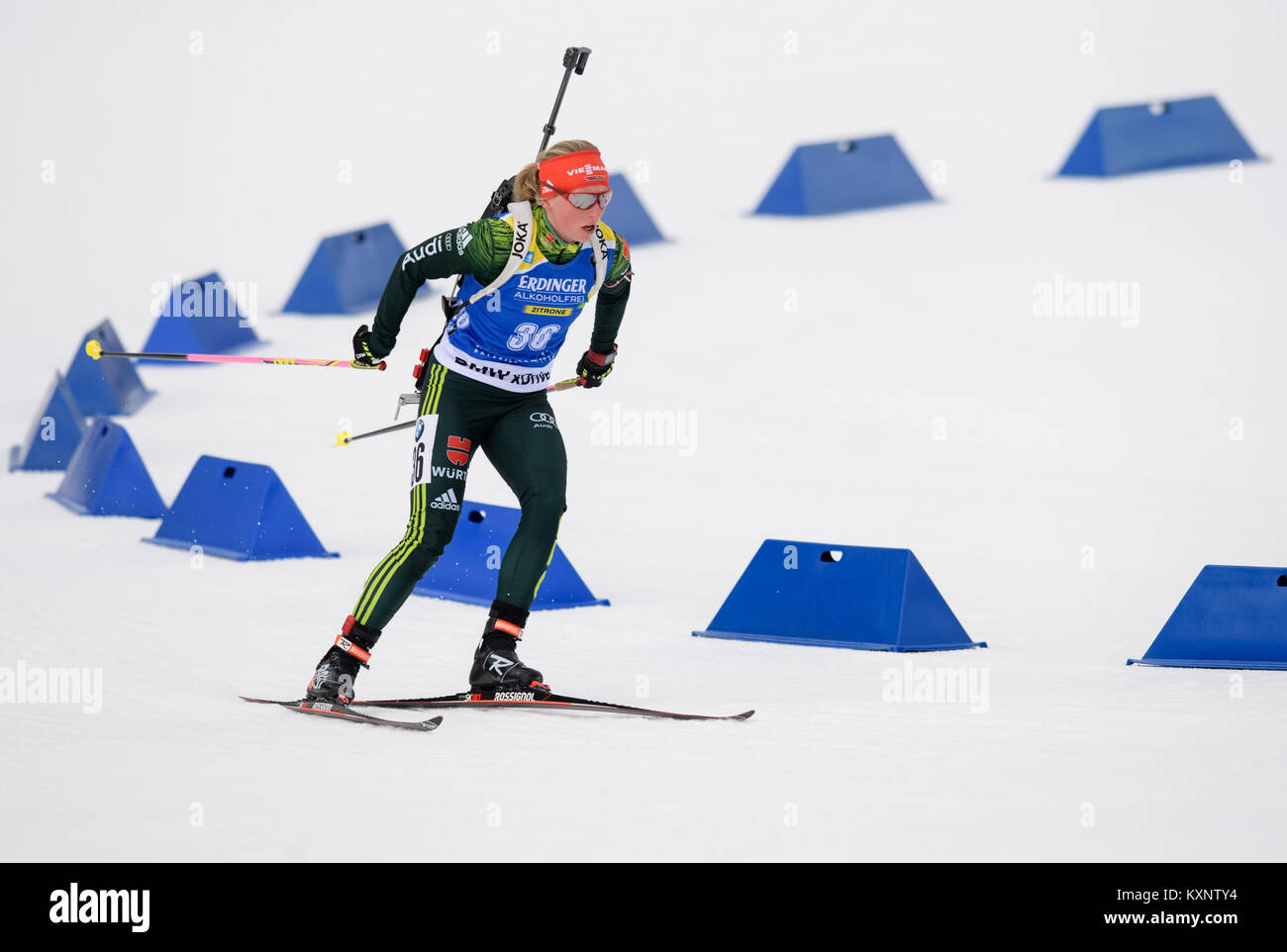 Ruhpolding, Germany. 11th Jan, 2018. Biathlete Franziska Hildebrand ...