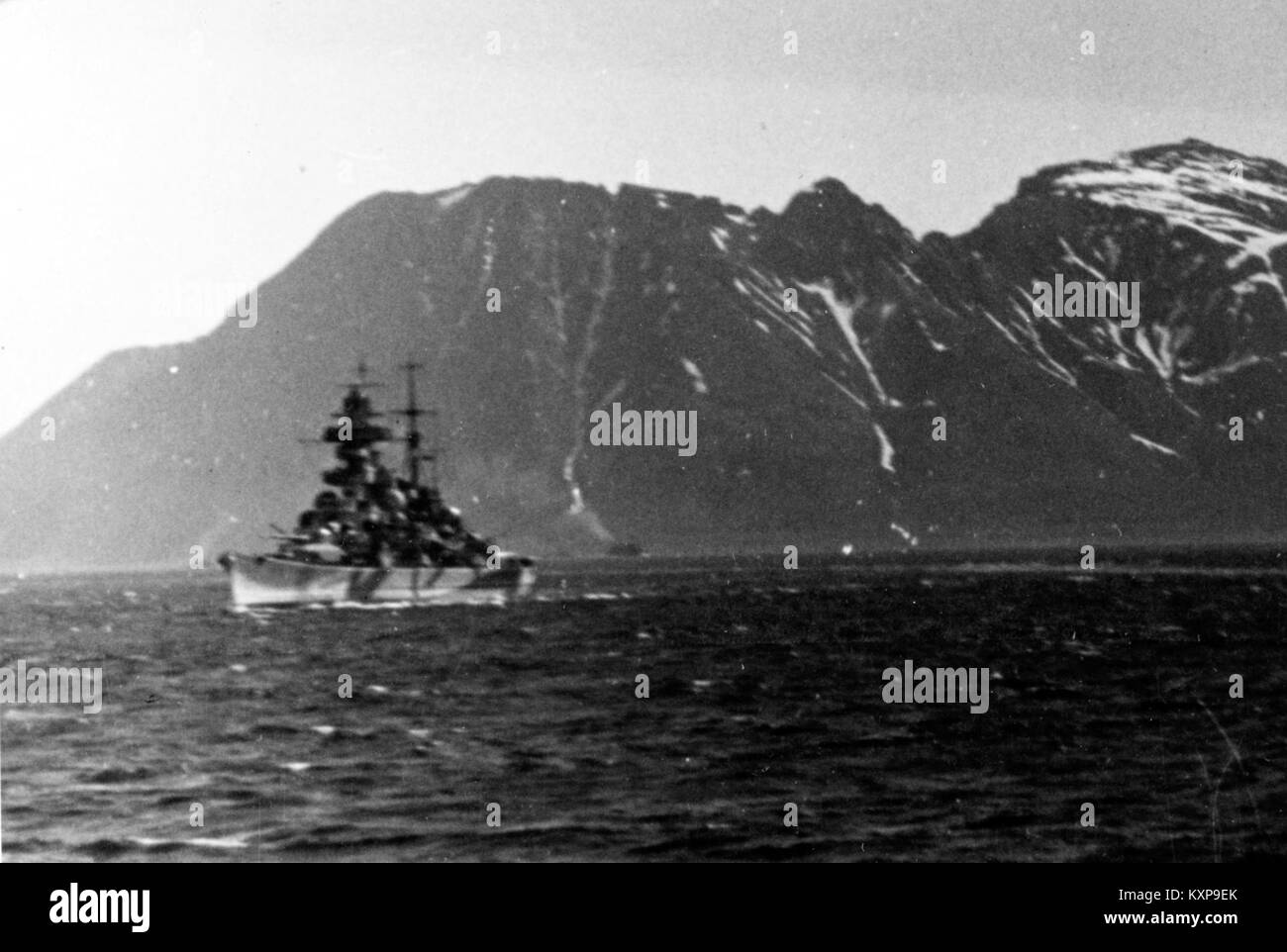 El crucero alemán Admiral Hipper en Noruega Stock Photo