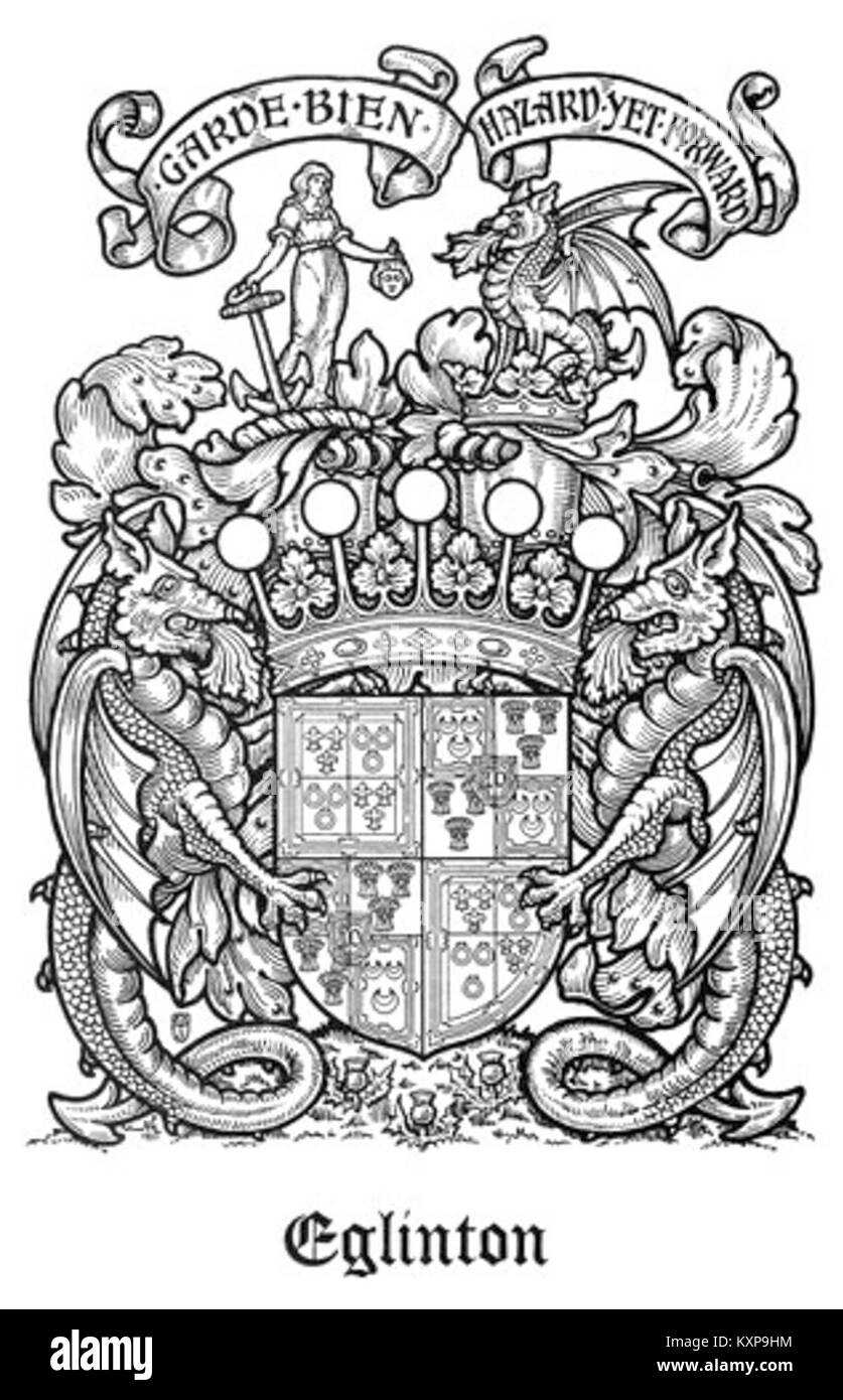 Coat of Arms of the Earl of Eglinton Stock Photo