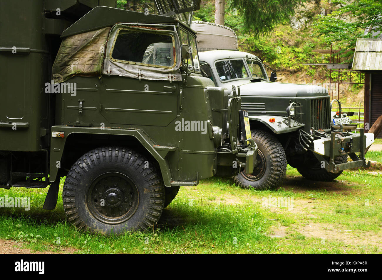 Historic Polish Star 660 and Soviet ZIL 157 6x6 army trucks 2017 on  exhibition in Project Riese museum in Wlodarz, Lower Silesia, Poland Stock  Photo - Alamy