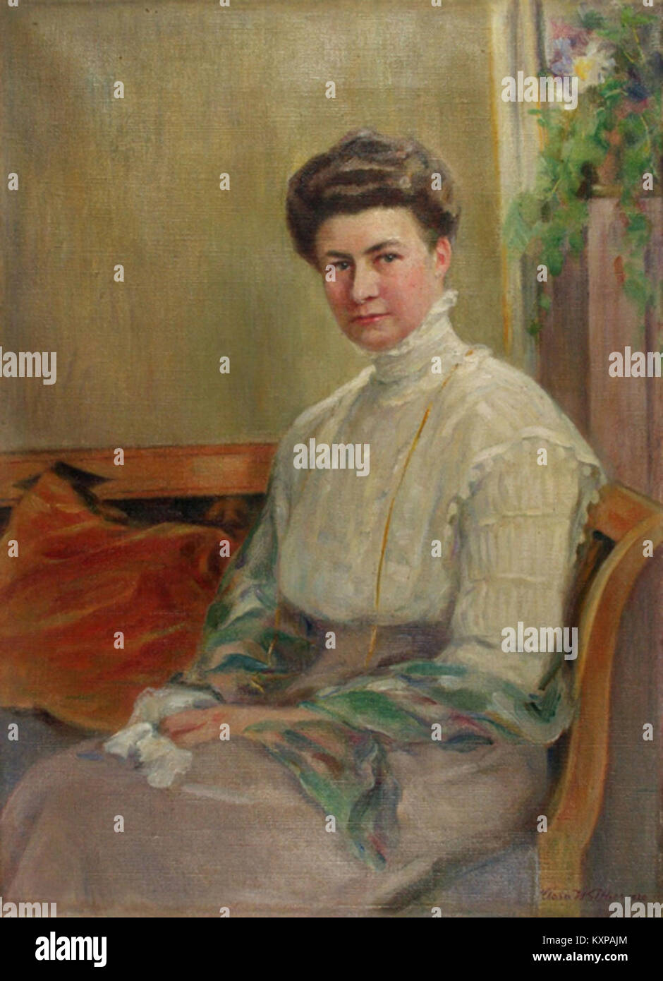Portrait depicts woman seated hi-res stock photography and images - Alamy