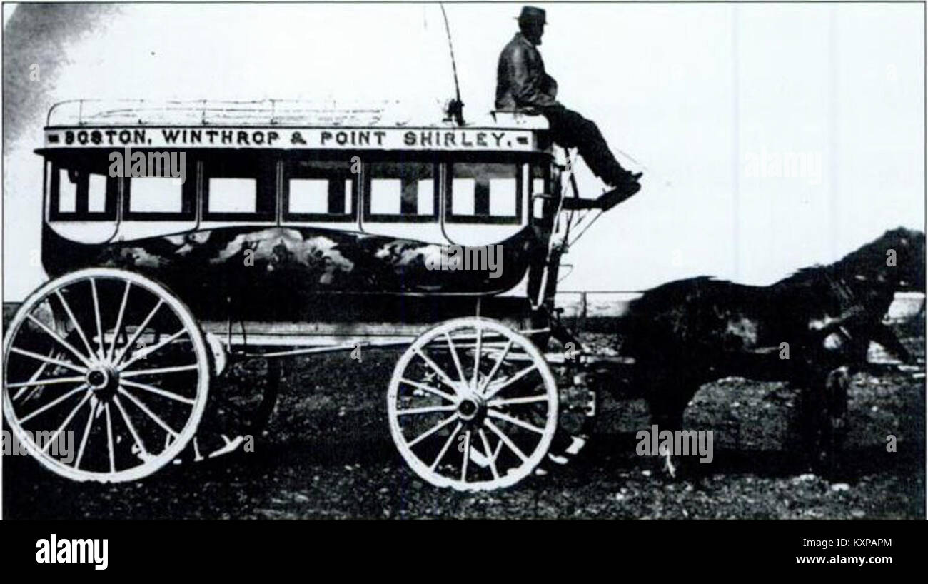 Boston, Winthrop and Point Shirley stagecoach Stock Photo Alamy