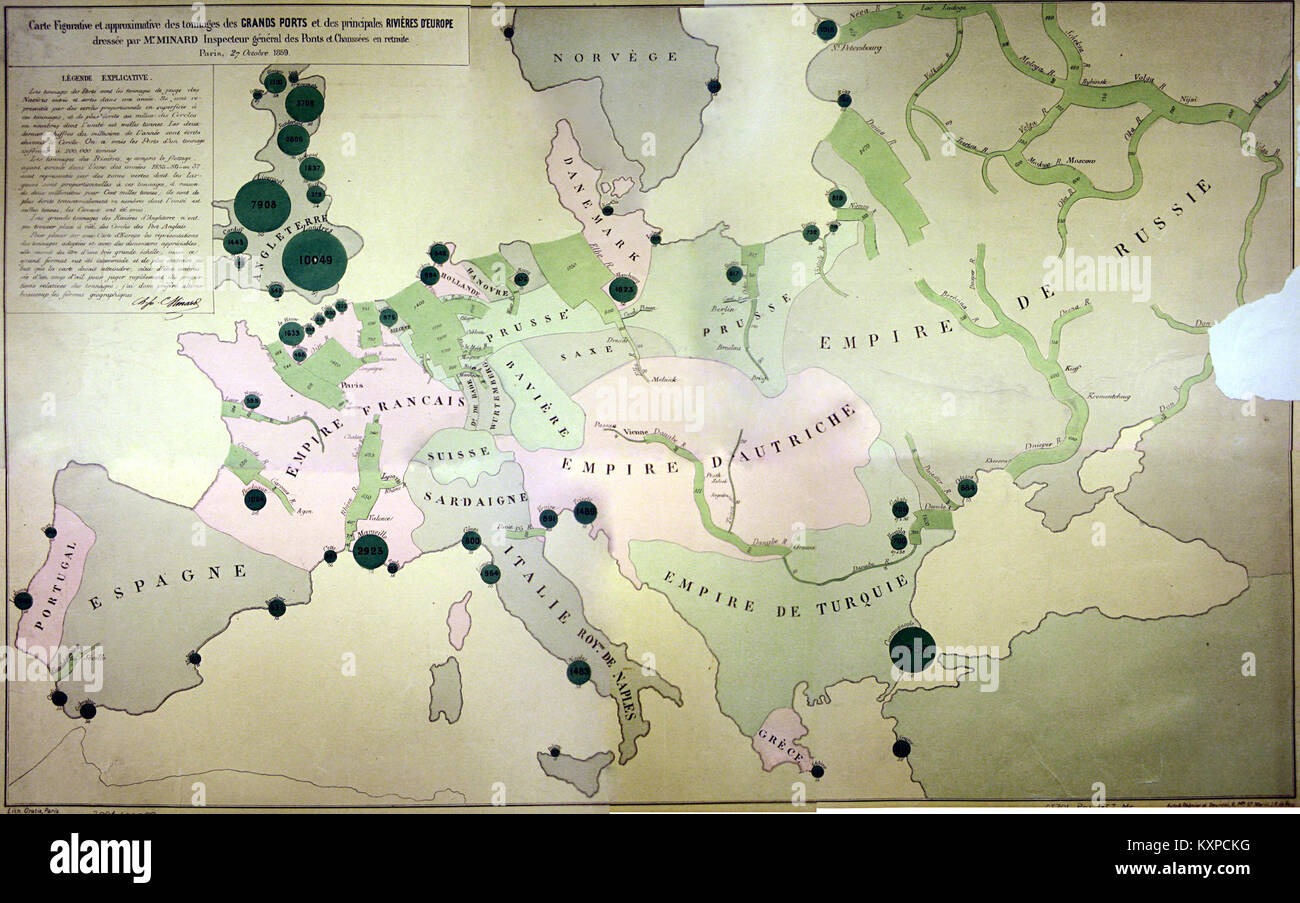 Map illustrating approximate tonnage of major European ports and ...