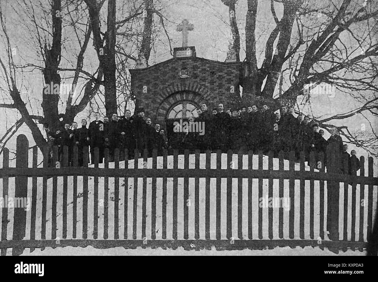 Chapel at Wulecka in Lwów road to January Uprising insurgents (-1905) Stock Photo