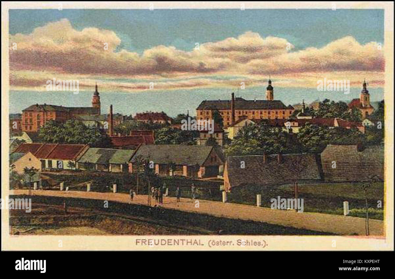 Bruntál, stará pohlednice 03 Stock Photo Alamy