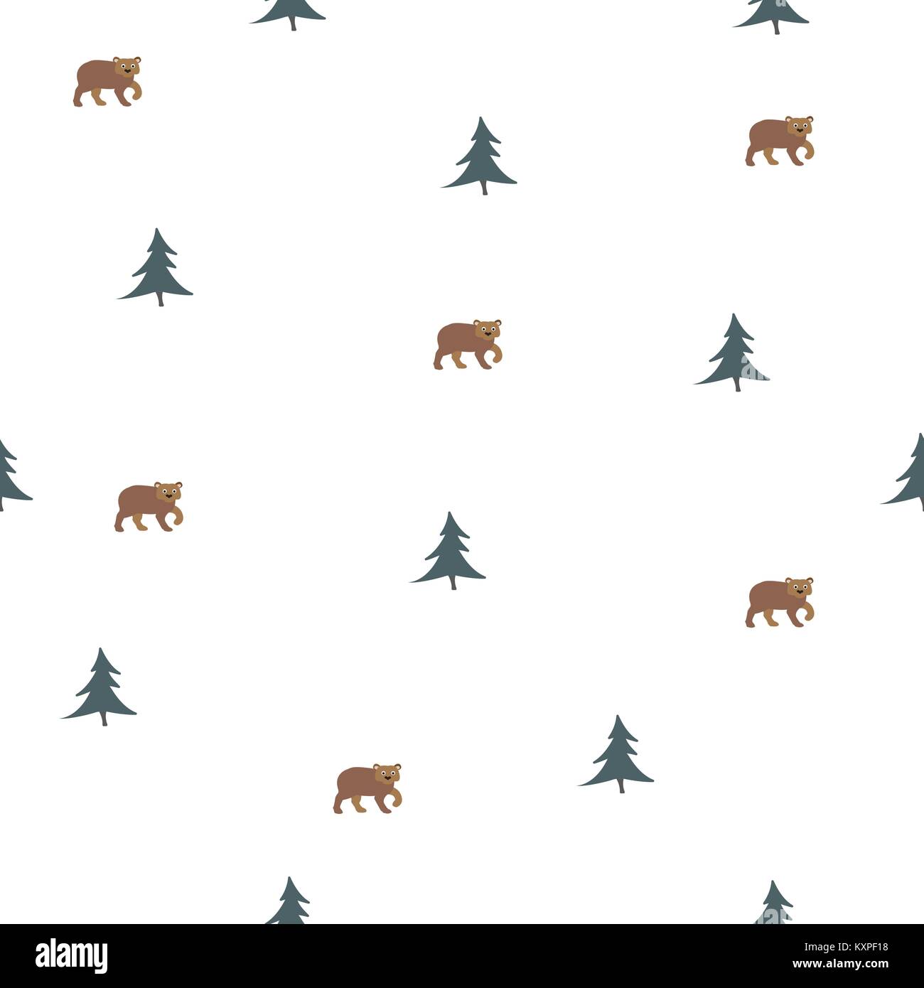 Seamless pattern with brown bears pattern Vector Illustration Stock ...