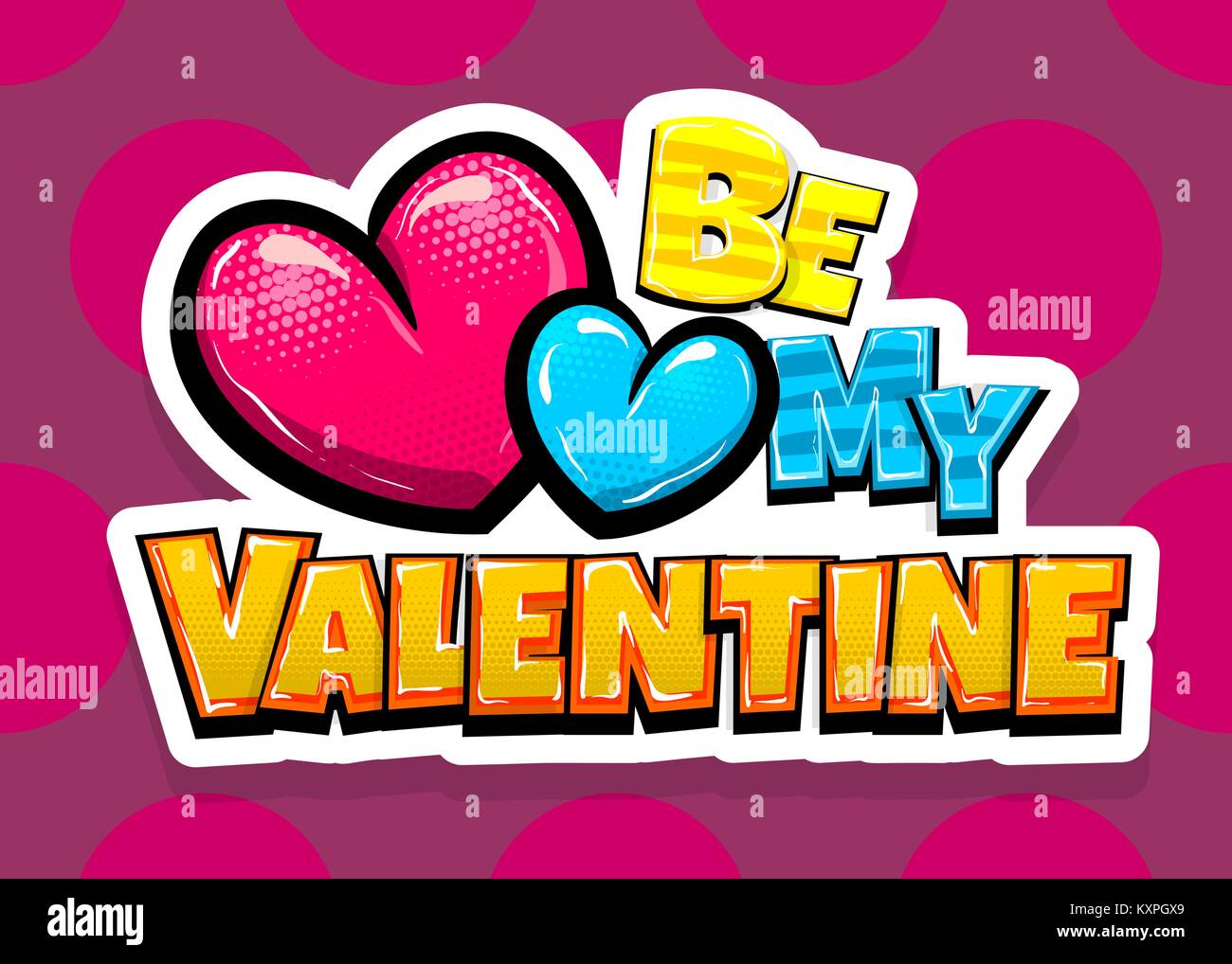 Happy Valentines Day pop art Stock Vector Image & Art - Alamy