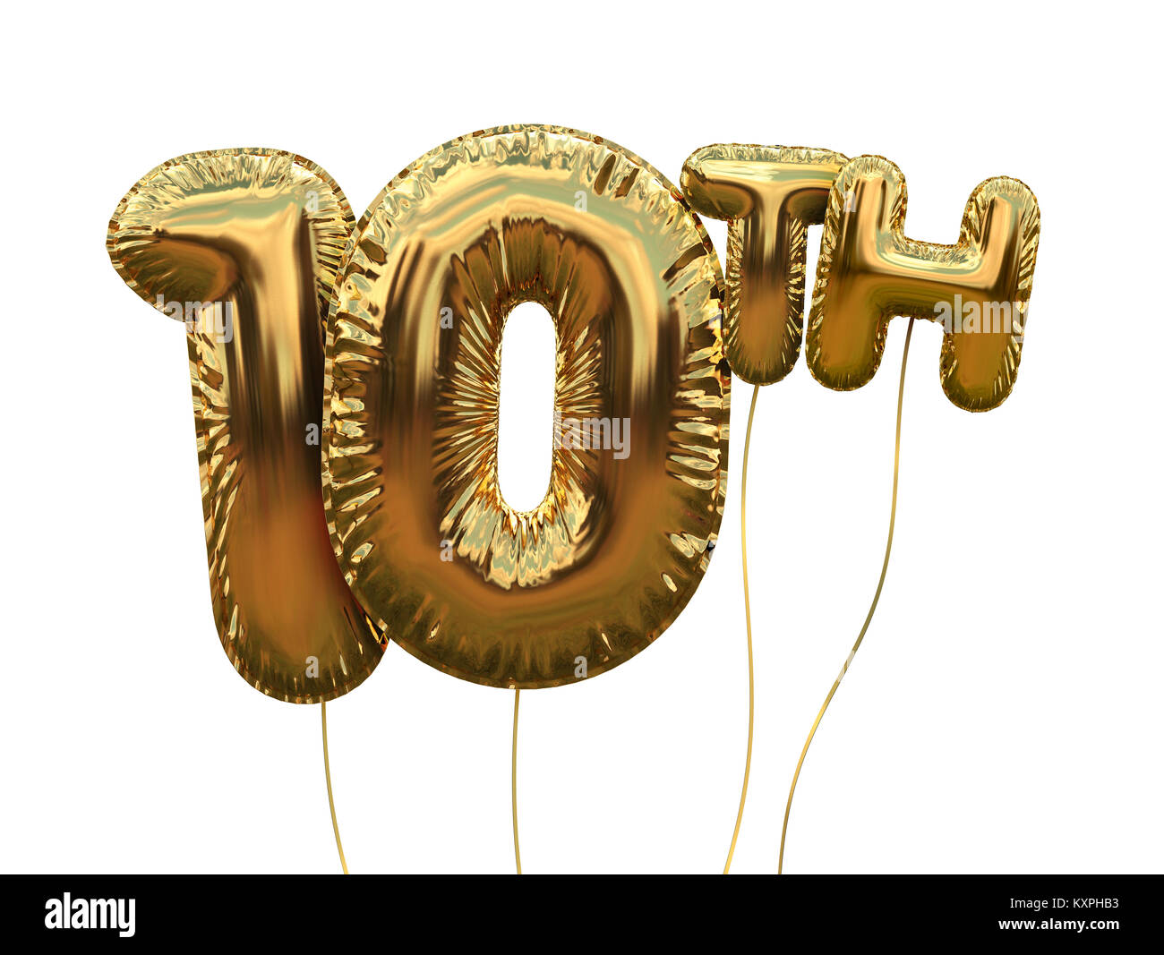 gold number party balloon