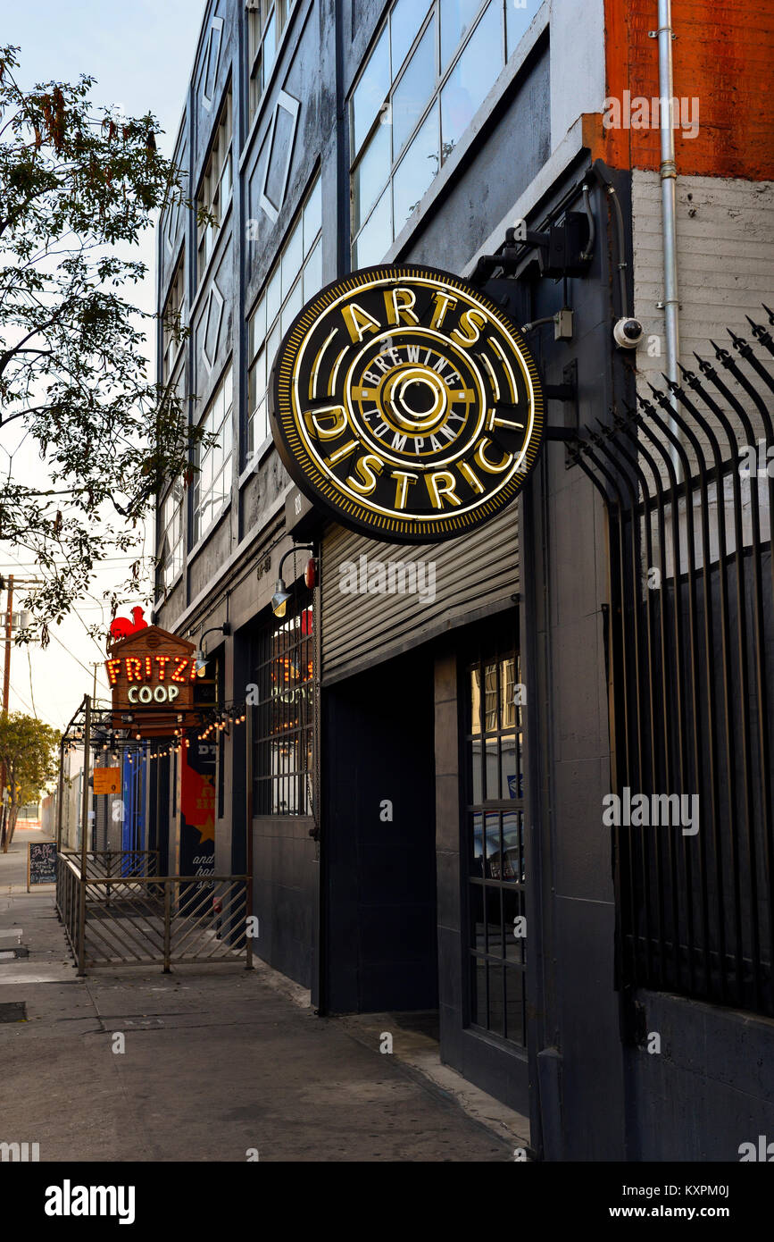 The Arts District Brewing Company in downtown Los Angeles, California Stock Photo