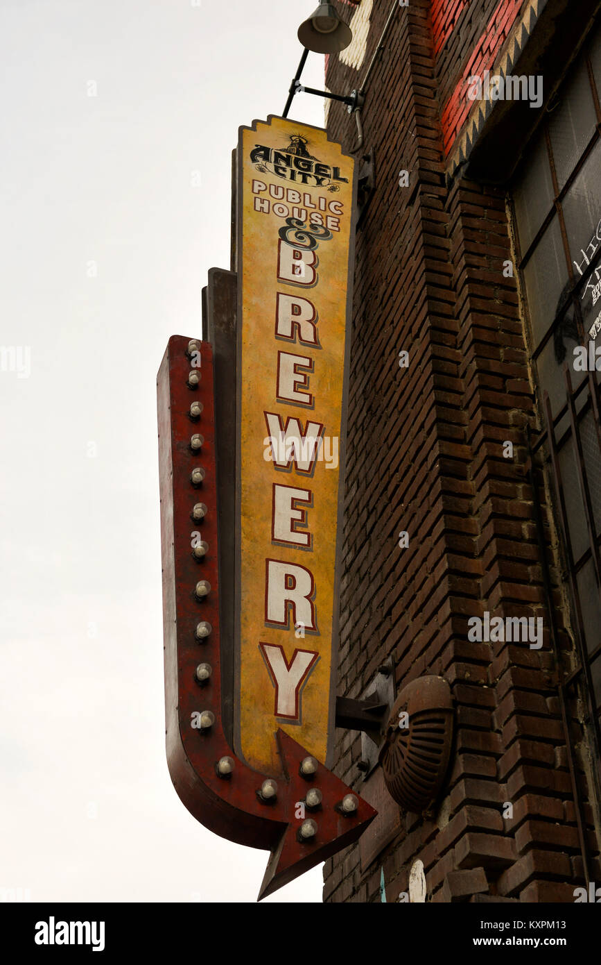 Angel City Public House & Breweryin Downtown Los Angeles, California Stock Photo