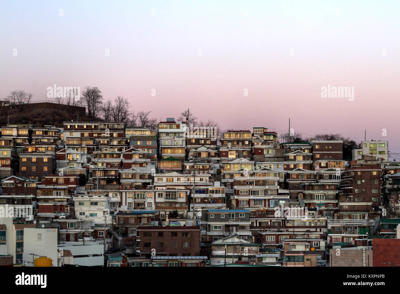 Houses on a hill near Naksan in Seoul, Korea Stock Photo Alamy