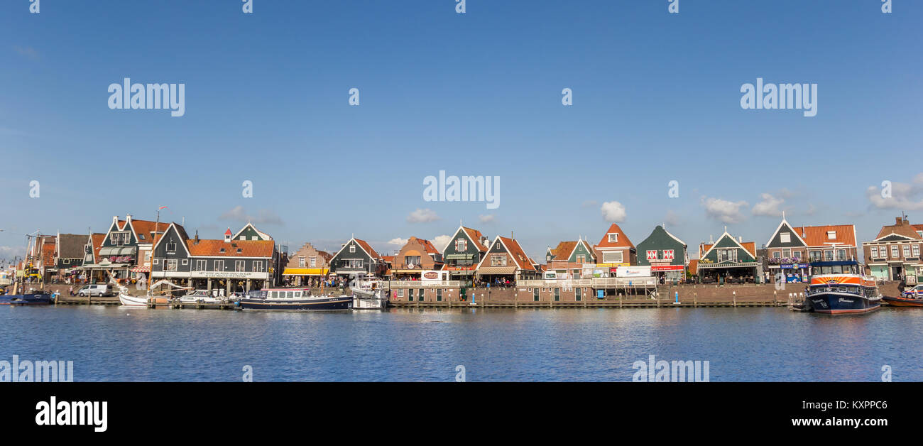 Panorama of the historic village of Volendam, Netherlands Stock Photo