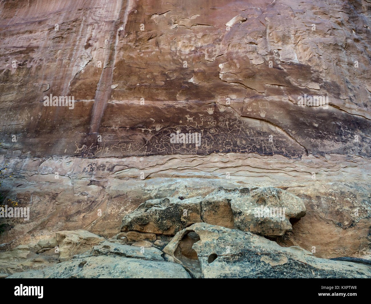 Mesa Verde petroglyphs in Colorado, USA Stock Photo